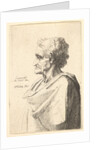 Man with doleful expression to left with hand emerging from cloak, 1625-77 by Wenceslaus Hollar