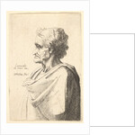 Man with doleful expression to left with hand emerging from cloak, 1625-77 by Wenceslaus Hollar