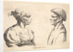 Two heads, 1625-77 by Wenceslaus Hollar