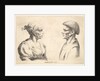 Two heads, 1625-77 by Wenceslaus Hollar