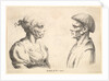 Two heads, 1625-77 by Wenceslaus Hollar