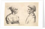 Two heads, 1625-77 by Wenceslaus Hollar