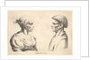 Two heads, 1625-77 by Wenceslaus Hollar