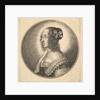 Woman with dark hair and a bow in profile to the left, 1642 by Wenceslaus Hollar