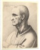 Man with stern expression in profile to left, 1645 by Wenceslaus Hollar