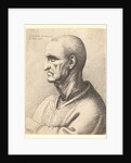Man with stern expression in profile to left, 1645 by Wenceslaus Hollar