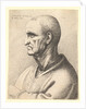 Man with stern expression in profile to left, 1645 by Wenceslaus Hollar