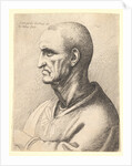 Man with stern expression in profile to left, 1645 by Wenceslaus Hollar