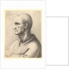 Man with stern expression in profile to left, 1645 by Wenceslaus Hollar