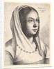 Young woman with a scarf on her head, after Bonsignori, 1645 by Wenceslaus Hollar
