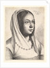 Young woman with a scarf on her head, after Bonsignori, 1645 by Wenceslaus Hollar