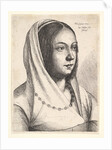 Young woman with a scarf on her head, after Bonsignori, 1645 by Wenceslaus Hollar