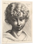 Head of a young girl, 1645 by Wenceslaus Hollar