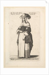 Mulier primaria Antuerpiensis, in ornatus domestic by Wenceslaus Hollar
