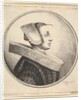 Woman with circular ruff, bonnet and hair-pin, in profile to right, 1645 by Wenceslaus Hollar