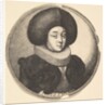 Woman with large circular fur hat and lace ruff, 1645 by Wenceslaus Hollar