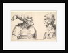 Two deformed heads, 1625-1744 by Wenceslaus Hollar
