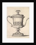 Jug with lid, engraved with arabesque pattern, the narrow spout to right ending in snak…, 1625-77 by Wenceslaus Hollar
