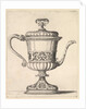 Jug with lid, engraved with arabesque pattern, the narrow spout to right ending in snak…, 1625-77 by Wenceslaus Hollar