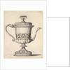 Jug with lid, engraved with arabesque pattern, the narrow spout to right ending in snak…, 1625-77 by Wenceslaus Hollar