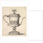 Jug with lid, engraved with arabesque pattern, the narrow spout to right ending in snak…, 1625-77 by Wenceslaus Hollar
