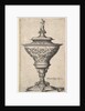 Ornate goblet on feet of masks, 1645 by Wenceslaus Hollar