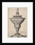 Ornate goblet on feet of masks, 1645 by Wenceslaus Hollar
