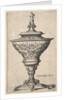 Ornate goblet on feet of masks, 1645 by Wenceslaus Hollar