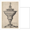 Ornate goblet on feet of masks, 1645 by Wenceslaus Hollar