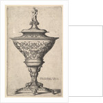 Ornate goblet on feet of masks, 1645 by Wenceslaus Hollar