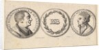 Medallions with portraits of Sebald Beham and Anna Beham, 1647 by Wenceslaus Hollar