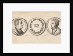 Medallions with portraits of Sebald Beham and Anna Beham, 1647 by Wenceslaus Hollar
