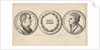 Medallions with portraits of Sebald Beham and Anna Beham, 1647 by Wenceslaus Hollar