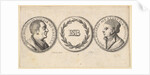 Medallions with portraits of Sebald Beham and Anna Beham, 1647 by Wenceslaus Hollar
