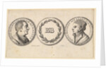 Medallions with portraits of Sebald Beham and Anna Beham, 1647 by Wenceslaus Hollar