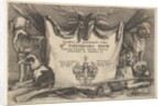 Titlepage with hounds and hunting equipment, 1646 by Wenceslaus Hollar
