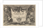 Titlepage with hounds and hunting equipment, 1646 by Wenceslaus Hollar