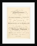 Title Page: Characaturas by Leonardo da Vinci, from Drawings by Wincelslaus Hollar, out of…, 1786 by Unknown