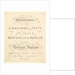 Title Page: Characaturas by Leonardo da Vinci, from Drawings by Wincelslaus Hollar, out of…, 1786 by Unknown