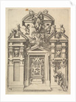 Design for an Architectural Structure with a Hunting Theme , Plate 74 from Dietterlin's Ar…, 1598 by Wendel Dietterlin the Elder