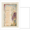 Songs of Innocence and of Experience: The Little Girl Lost, ca. 1825 by William Blake