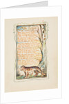 Songs of Innocence and of Experience: The Tyger, ca. 1825 by William Blake