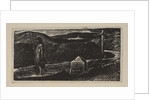 Colinet's Journey, Milestone Marked 'LXII Miles to London', from Thornton's Pastorals of V…, 1821 by William Blake