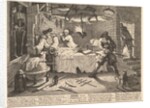 Hudibras beats Sidrophel and his man Whacu by William Hogarth