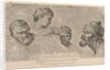 Four Heads From the Raphael Cartoons at Hampton Court, May 14, 1781 by William Hogarth