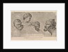 Four Heads From the Raphael Cartoons at Hampton Court, May 14, 1781 by William Hogarth