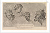 Four Heads From the Raphael Cartoons at Hampton Court, May 14, 1781 by William Hogarth