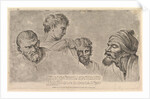Four Heads From the Raphael Cartoons at Hampton Court, May 14, 1781 by William Hogarth