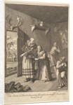 The Curate and the Barber Disguising Themselves to convey Don Quixote Hom by William Hogarth