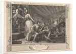 The Idle 'Prentice Betrayed by his Whore and Taken in a Night Cellar with hi…, September 30, 1747 by William Hogarth